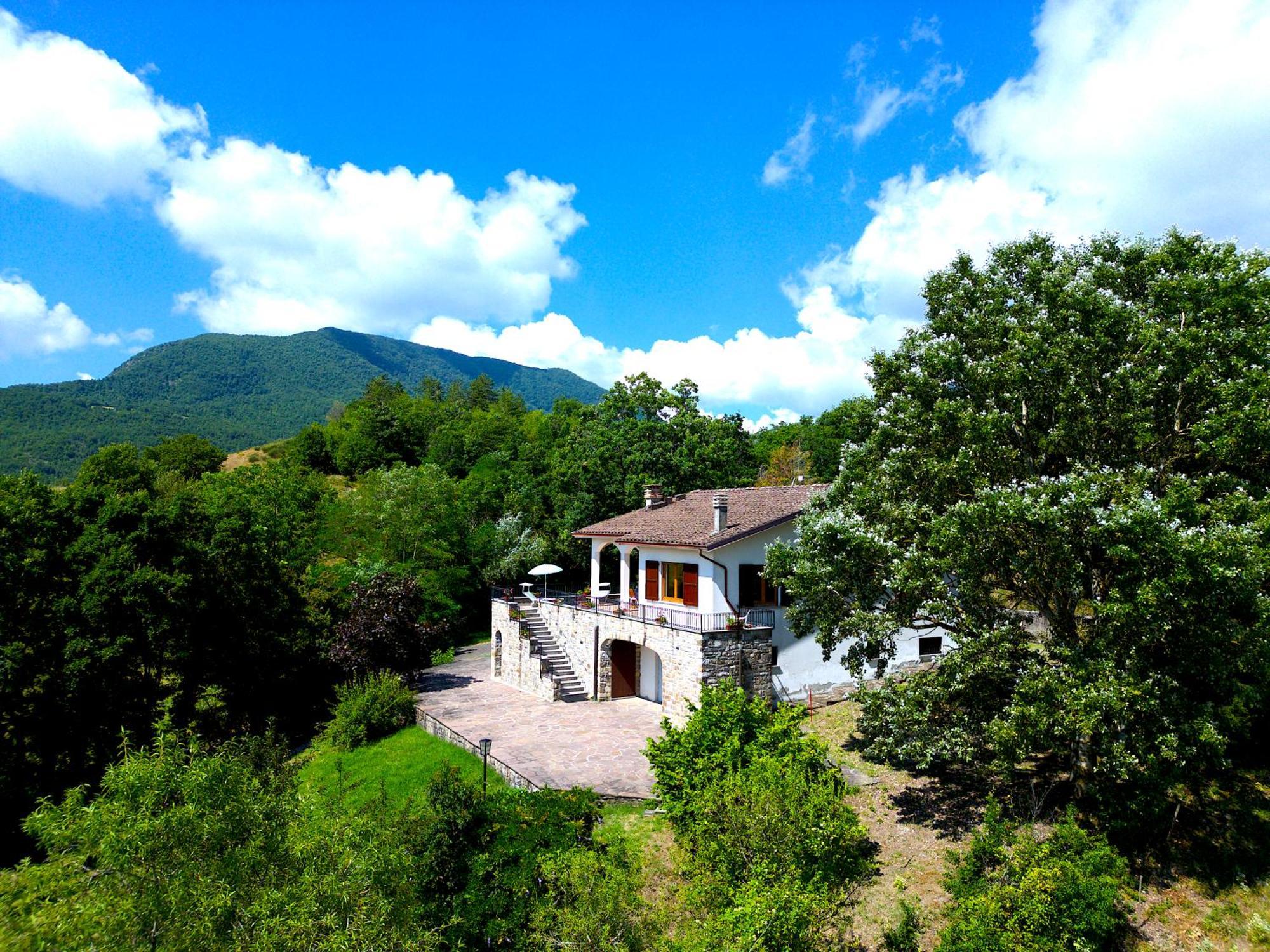 Casa Del Bosco - Vista Mozzafiato & Parco 4 Ettari Villa Bobbio Bagian luar foto